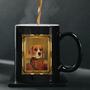 Personalized Dog Gift Idea - Royal Dog's Portrait 21 For Dog Lovers - Black Mug